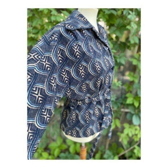 Vintage 70s Holt Renfrew Cotton Velvet Short Coat Fall Jacket - Picture 4 of 15